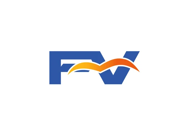 FV logo initial de l'entreprise — Image vectorielle