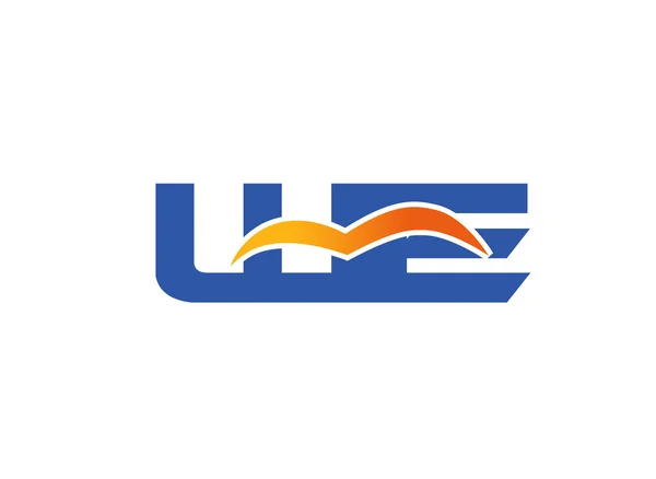 We logo. Letter W and E logo — Stock Vector