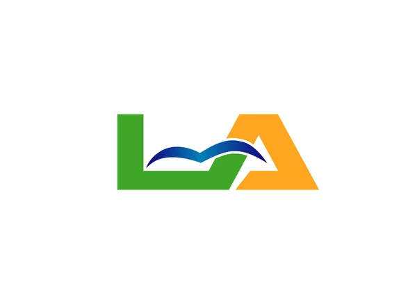 Letra a y L logo vector — Vector de stock