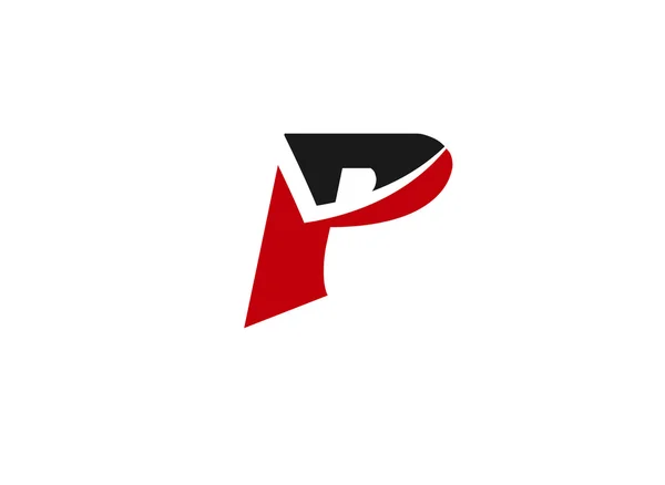 Bokstaven p logo ikon — Stock vektor