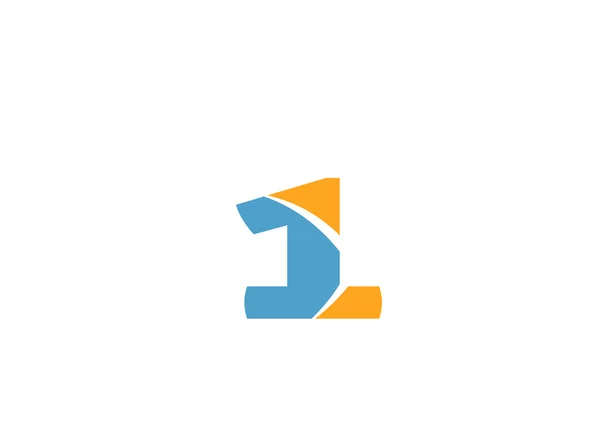 Aantal logo-ontwerp. Nummer één logo. Logo 1 vector sjabloon — Stockvector