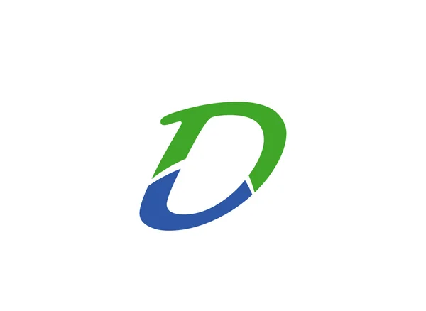 Letra D icono del logotipo elementos de plantilla de diseño — Vector de stock