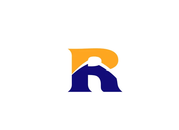 R harfi logo simge tasarım şablonu öğeleri. Vektör renk işareti — Stok Vektör