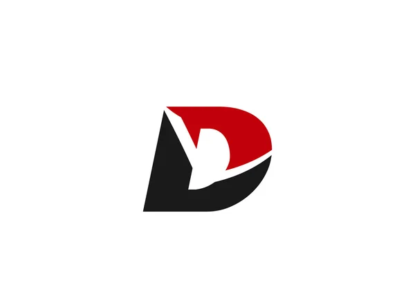 Buchstabe D Logo Symbol Design-Vorlage Elemente — Stockvektor