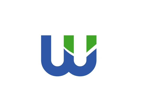 Vektoros illusztráció ikonkészlet betű W — Stock Vector