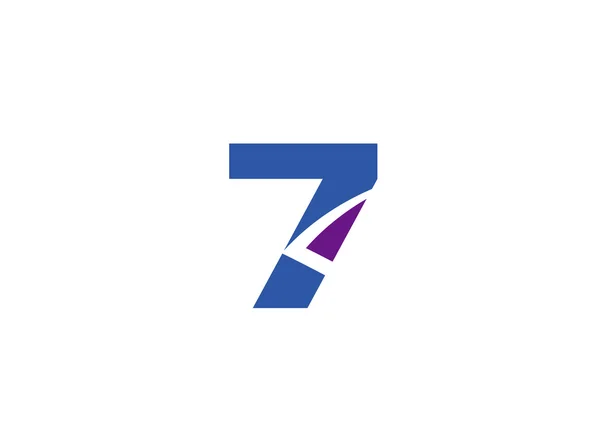 Streszczenie ikonka Symbol logo numer 7 — Wektor stockowy