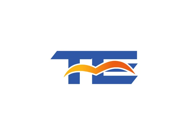 Logo Te. Te logo design — Vettoriale Stock