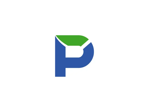 Buchstabe p Logo-Symbol Design-Vorlagen-Elemente. Vektor-Farbzeichen — Stockvektor