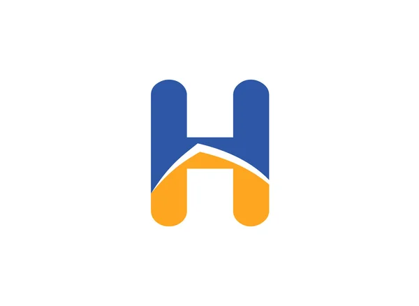 Bokstav H logotyp ikon designmall element — Stock vektor