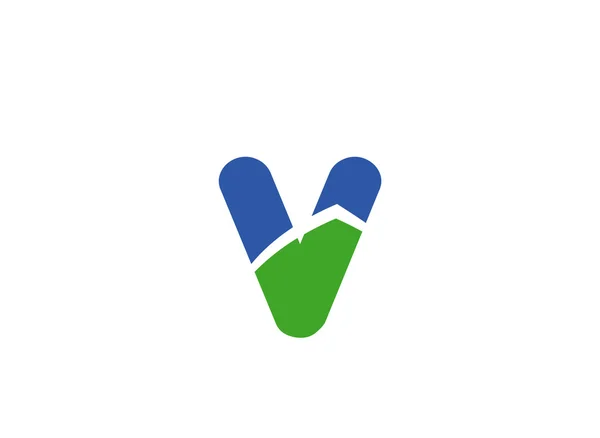 Letra V icono del logotipo elementos de plantilla de diseño — Archivo Imágenes Vectoriales