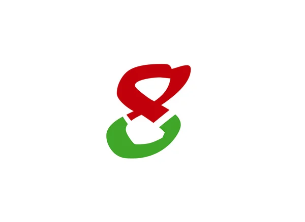 Abstrakta nummer 8 logotyp Symbol — Stock vektor