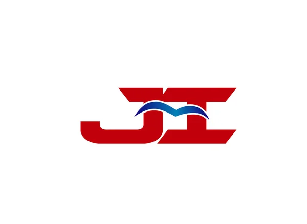 Empresa JI vinculada letra logo — Archivo Imágenes Vectoriales