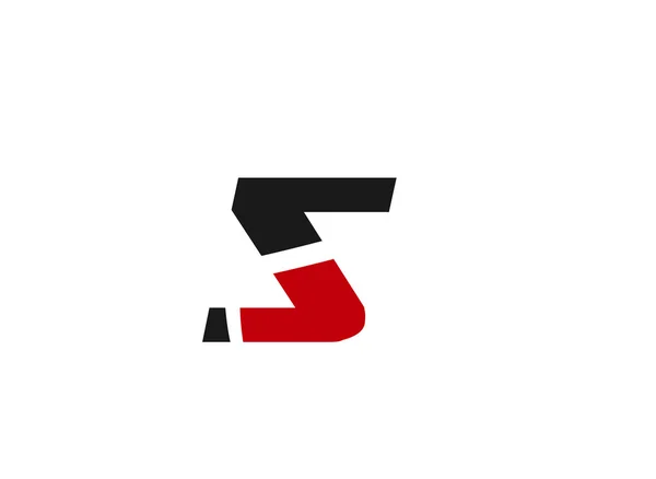 Abstrakt nummer 5 logotyp symbolikon ange — Stock vektor