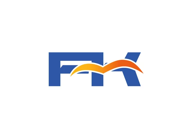 Logo KF. Élément de lettre de marque graphique vectoriel — Image vectorielle