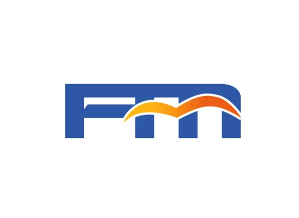 Logo MF. Elemento de carta de marca gráfica vectorial — Vector de stock