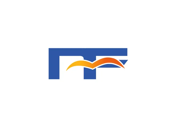 Logo de NF. Elemento de carta de marca gráfica vectorial — Vector de stock