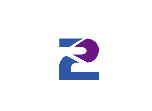 Abstrato Número 2 logotipo símbolo ícone — Vetor de Stock