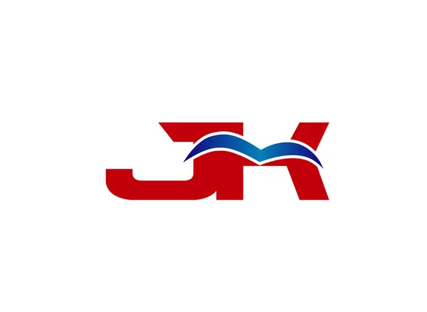JK levél logó. JK levél logó — Stock Vector