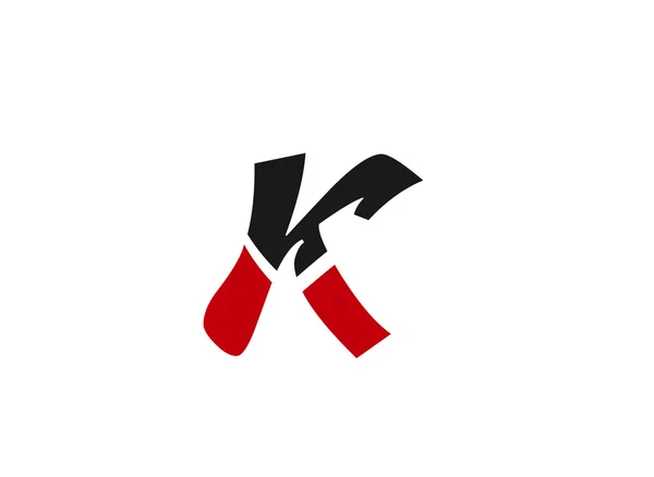 Abstraktes Symbol basierend auf dem Buchstaben K — Stockvektor