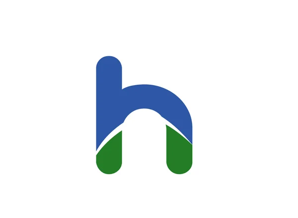 Abstrakt ikon baserad på bokstaven h — Stock vektor
