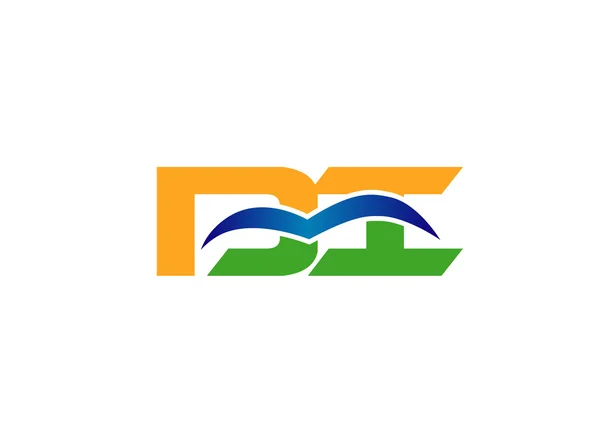 Logotipo de la carta vinculada — Vector de stock
