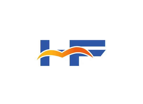 HF-Logo. Branding brief vectorelement-grafisch — Stockvector