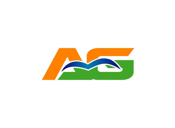 Logotipo inicial de la empresa AG — Vector de stock