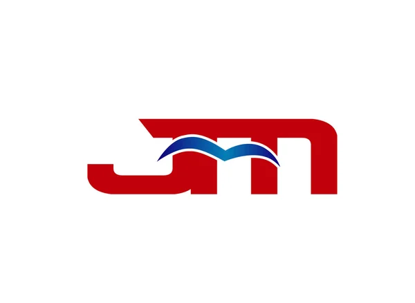 JM-logó. Vektor grafikus levél kitakarhatja — Stock Vector