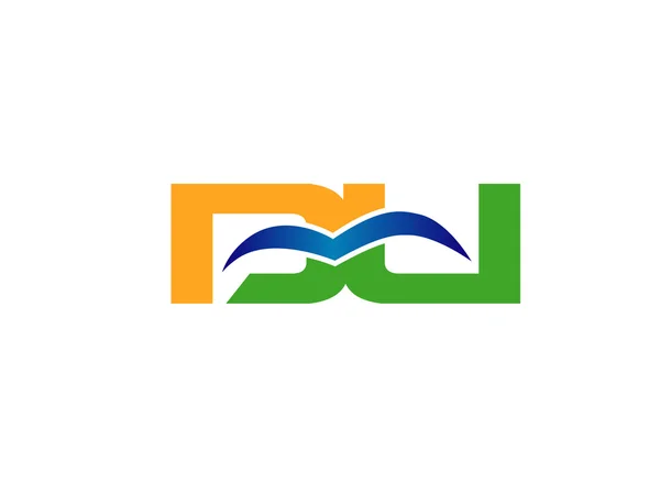 Логотип компании DU — стоковый вектор