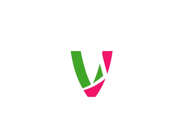 Letra V icono del logotipo elementos de plantilla de diseño — Archivo Imágenes Vectoriales