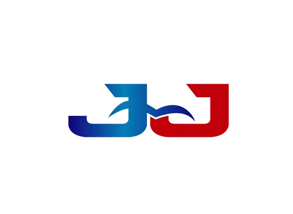 Logo da JJ. Vetor Gráfico Branding Elemento Carta — Vetor de Stock