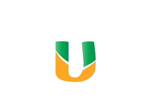 Bokstaven U logotyp symbol designelement mall — Stock vektor