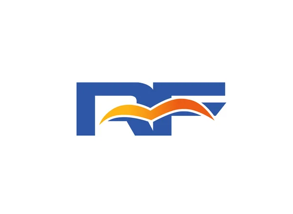 Logo RF. Elemento de carta de marca gráfica vectorial — Archivo Imágenes Vectoriales