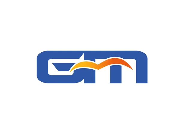 Logo de lettre GM. Logo lettre GM — Image vectorielle
