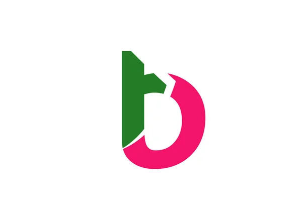 Diseño abstracto del icono del logotipo de la letra B — Vector de stock