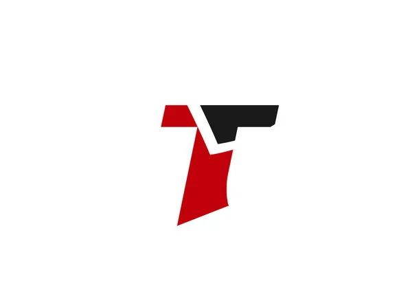 T harfi logo tasarım şablonu elementleri — Stok Vektör