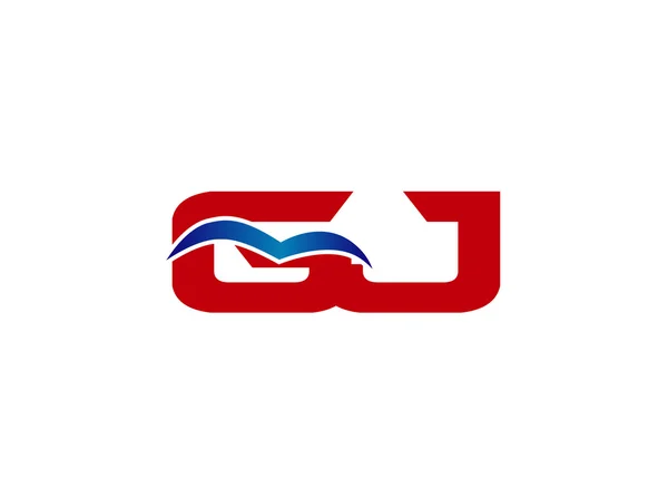 Brev Gj logotyp. Brev Gj logotyp — Stock vektor