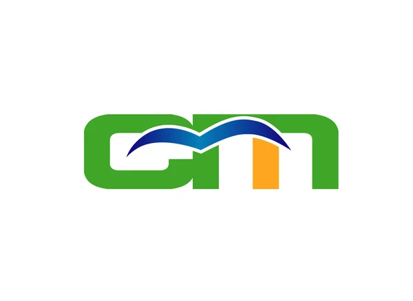 Letra C y M logo vector — Vector de stock