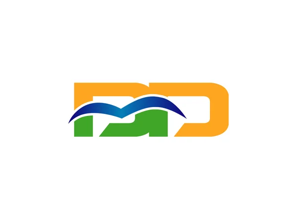 Logo de las letras D y D — Vector de stock