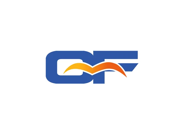 Logo CF. Élément de lettre de marque graphique vectoriel — Image vectorielle