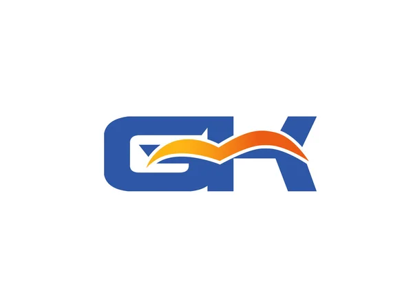 GK lettre logo vectoriel design — Image vectorielle