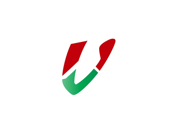 Элементы шаблона логотипа V буквы — стоковый вектор