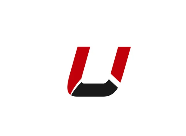 U harfi logo tasarım şablonu elementleri — Stok Vektör