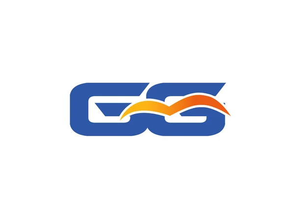 GG harfi logo tasarım vektörü — Stok Vektör