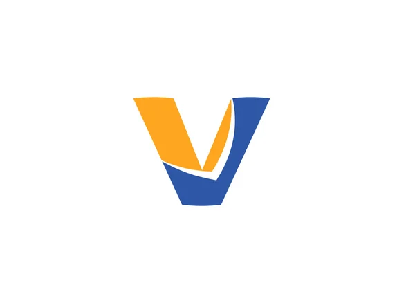 Letra V icono del logotipo elementos de plantilla de diseño — Vector de stock