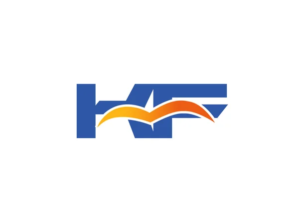 Logo de KF. Elemento de carta de marca gráfica vectorial — Vector de stock