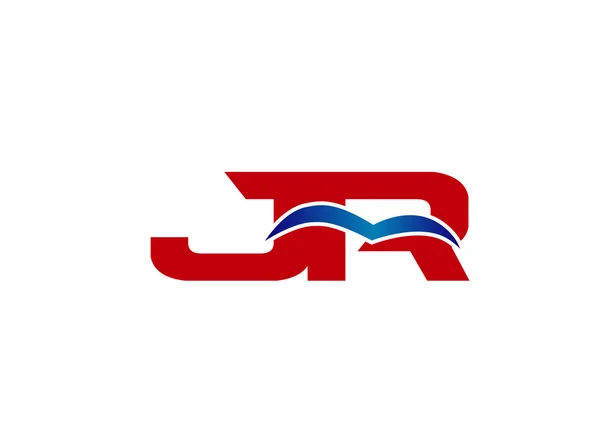 Logo de JR. Elemento de carta de marca gráfica vectorial — Archivo Imágenes Vectoriales
