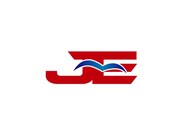 Logo JE. Vetor Gráfico Branding Elemento Carta —  Vetores de Stock