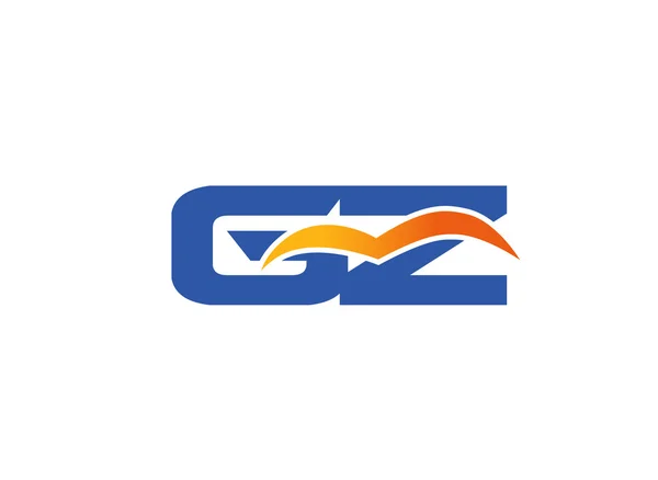 Gz Brief Logo Design Vektor — Stockvektor
