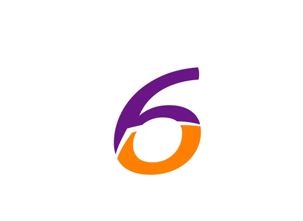 Логотип номер 6. Векторный логотип . — стоковый вектор